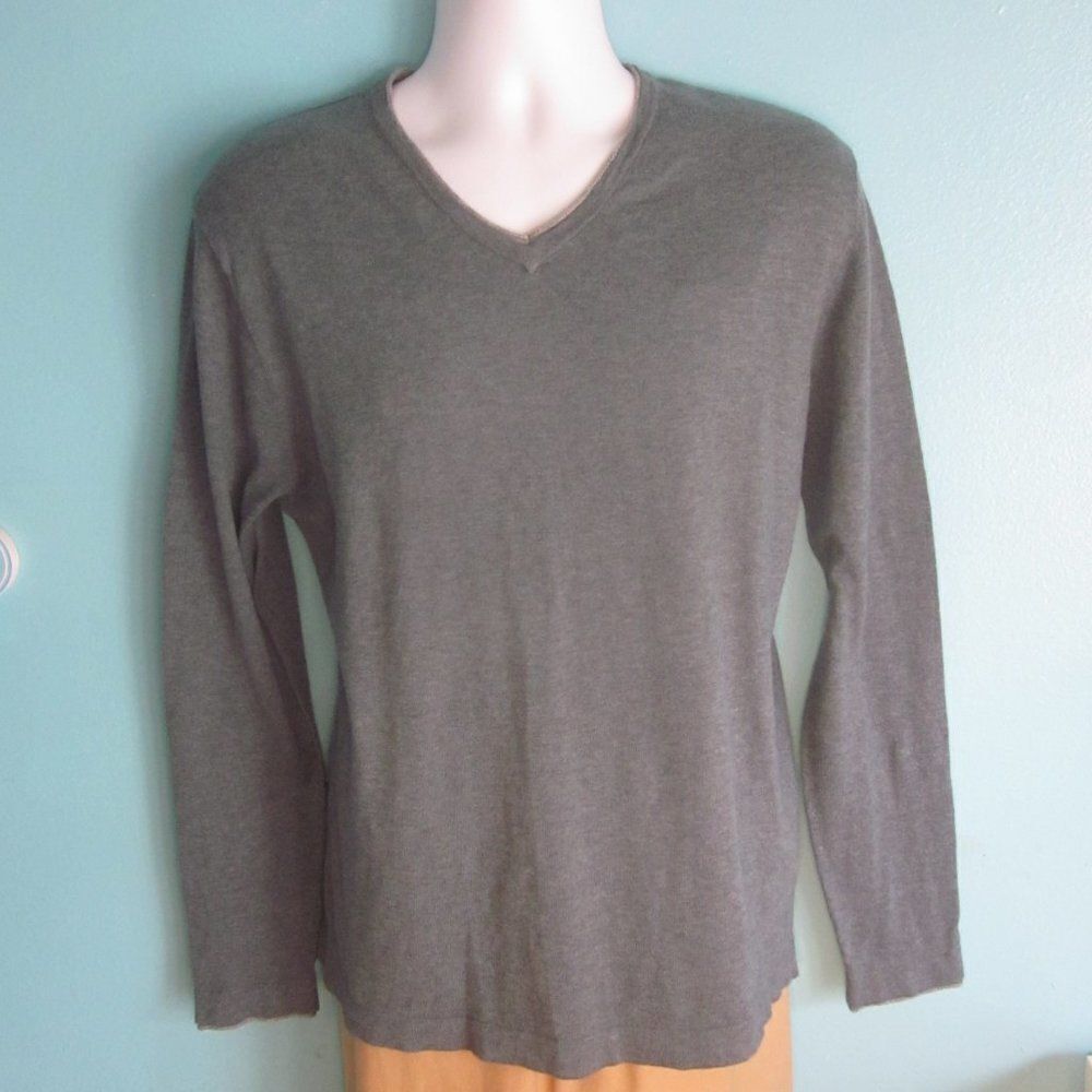 NEW! Tom Tailor Men Sz XL Green Cotton V-Neck Pullover Fitted Sweater 44" Chest
